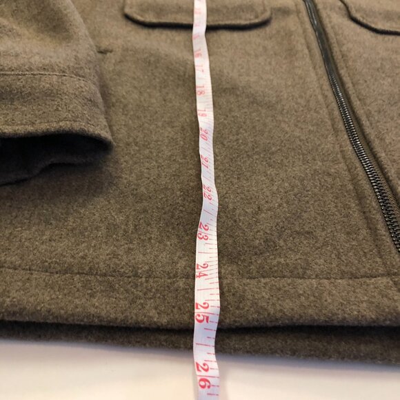 Anthropologie AVEC LES FILLES Coat Jacket Zip Up Front Light Brown Size M Collar - Picture 15 of 16